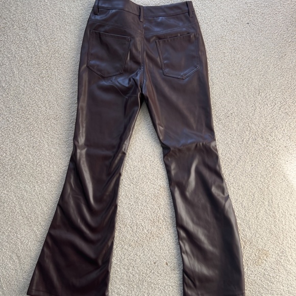 Mocha Vegan Leather Pants - Picture 5 of 5